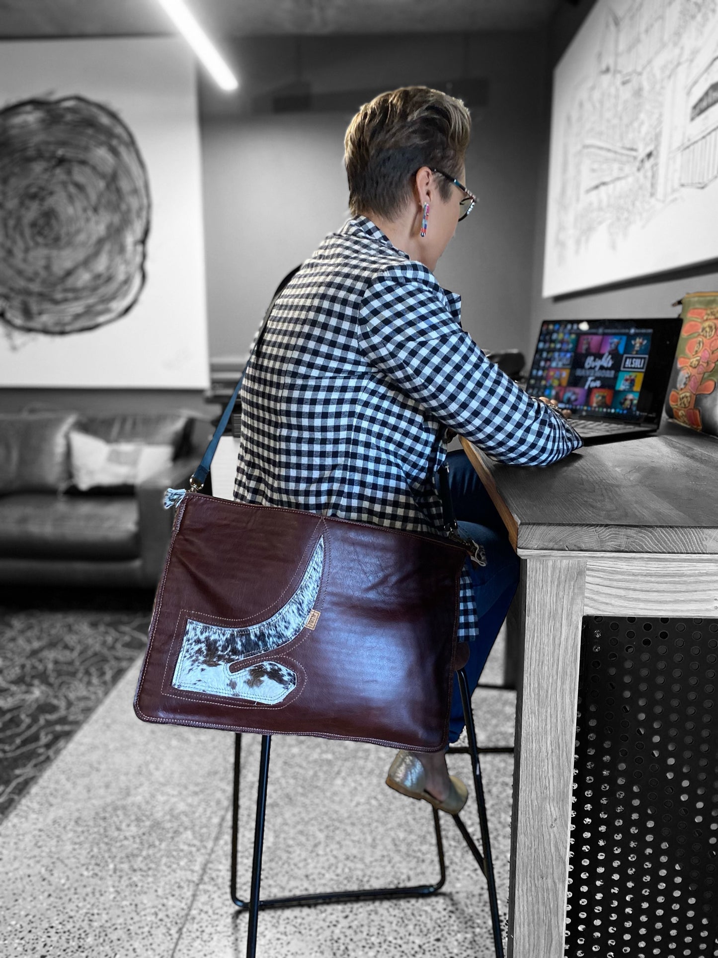 René Laptop Bag : Leather Handbag Design Workshop